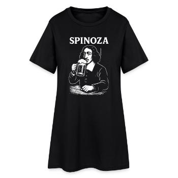 Philosophe de la bière Spinoza - Robe T-shirt Femme - noir - Devant