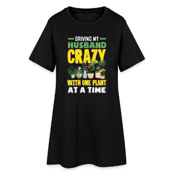 Cadeaux pour les jardins et les amoureux des plantes - Robe T-shirt Femme - noir - Devant