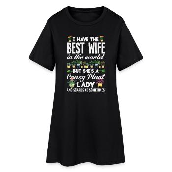 Cadeaux pour les jardins et les amoureux des plantes - Robe T-shirt Femme - noir - Devant