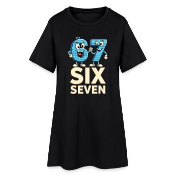 US Flag 67 Memes Six Seven - Women’s T-Shirt Dress - black - Front