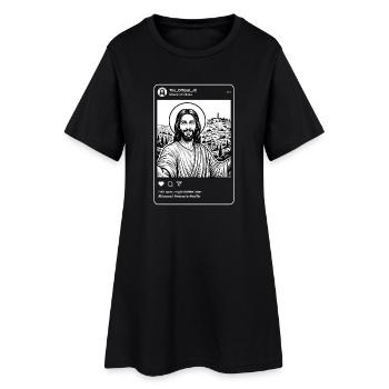 Official JC Selfie - Funny Jesus Social Media Meme - Women’s T-Shirt Dress - black - Front