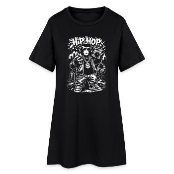 Design de style graffiti hip-hop singe - Robe T-shirt Femme - noir - Devant