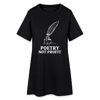 Poésie et non profit - Robe T-shirt Femme - noir - Devant
