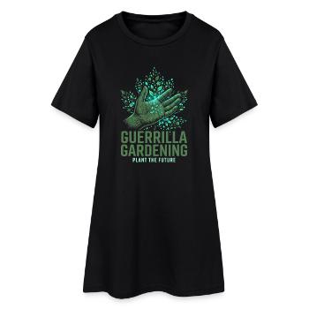 Jardinage de guérilla - Robe T-shirt Femme - noir - Devant