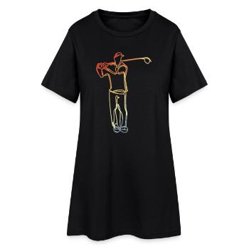 Look vintage de golfeur - Robe T-shirt Femme - noir - Devant