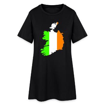 Pays d’Irlande - Robe T-shirt Femme - noir - Devant