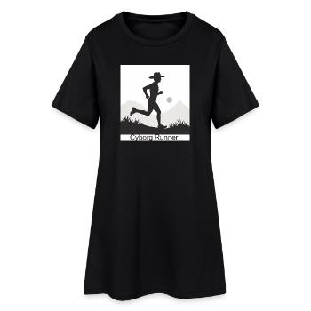 Coureur Cyborg - Robe T-shirt Femme - noir - Devant