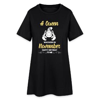 Sternzeichen Skorpion - Frauen T-Shirt-Kleid - Schwarz - Vorne