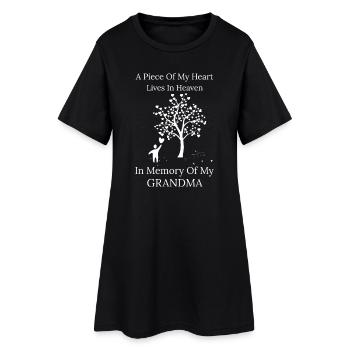 Zum Gedenken an Großmutter - Frauen T-Shirt-Kleid - Schwarz - Vorne