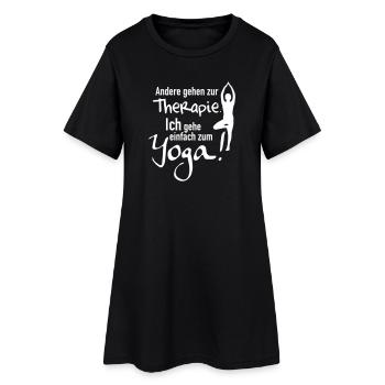 zum Yoga - Frauen T-Shirt-Kleid - Schwarz - Vorne