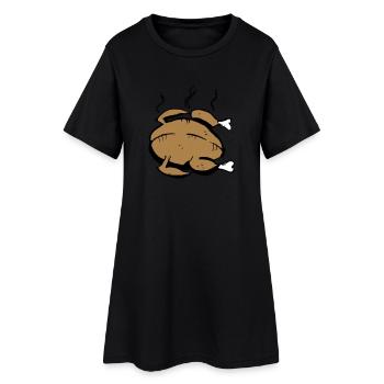 Hot Chick - Frauen T-Shirt-Kleid - Schwarz - Vorne