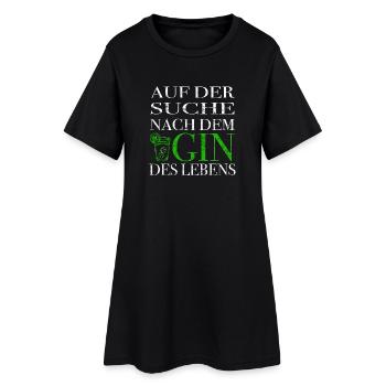 Auf der Suche nach dem Gin des Lebens - Frauen T-Shirt-Kleid - Schwarz - Vorne