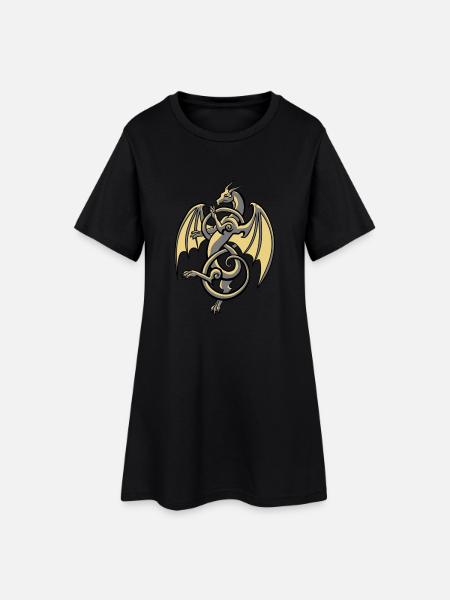 Celtic Dragon - Women’s T-Shirt Dress - black
