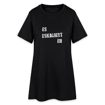 Eskaliert Eskalation Party Saufen Geschenk Spruch - Frauen T-Shirt-Kleid - Schwarz - Vorne