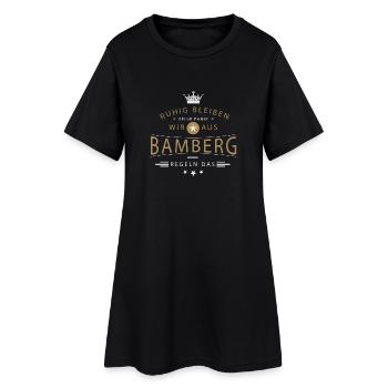 Bamberg cooles Souvenir und witziges Andenken - Frauen T-Shirt-Kleid - Schwarz - Vorne