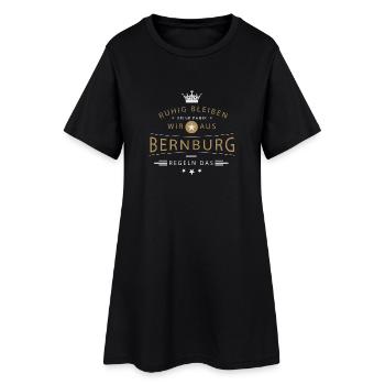 Bernburg cooles Souvenir und witziges Andenken - Frauen T-Shirt-Kleid - Schwarz - Vorne