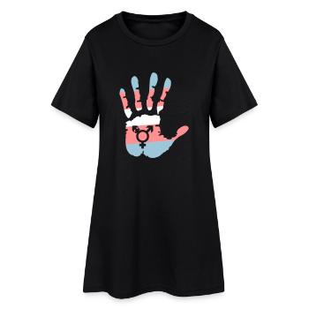 Transgenres main drapeau - LGBT - gay - Robe T-shirt Femme - noir - Devant