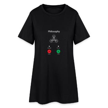 Les appels de la philosophie - Robe T-shirt Femme - noir - Devant
