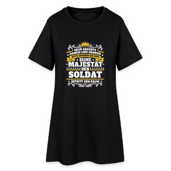 Seine Majestät der Soldat - Frauen T-Shirt-Kleid - Schwarz - Vorne