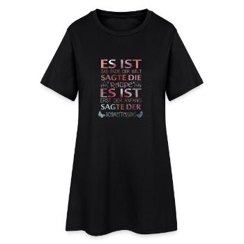 Es ist das ende der Welt sagte die Raupte - Frauen T-Shirt-Kleid - Schwarz - Vorne