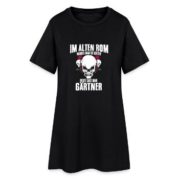 gärtner - Frauen T-Shirt-Kleid - Schwarz - Vorne