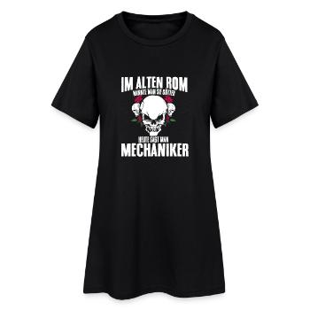 Mechaniker - Frauen T-Shirt-Kleid - Schwarz - Vorne