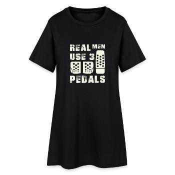 Real Men Pedals Shirts - Robe T-shirt Femme - noir - Devant