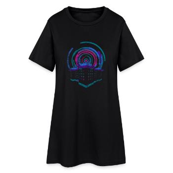 Bunker Hamburg - Frauen T-Shirt-Kleid - Schwarz - Vorne