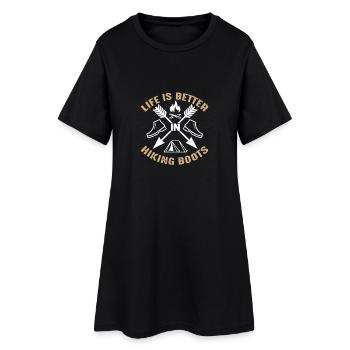 Mountains Shirt · Mountaineering · Hiking · Hiking boots - Women’s T-Shirt Dress - black - Front