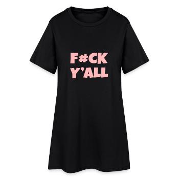 Fuck You All Censored Funny Shirt - Women’s T-Shirt Dress - black - Front