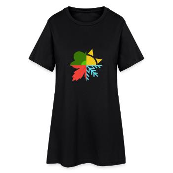Quatre saisons météo nature - Robe T-shirt Femme - noir - Devant