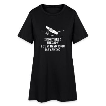 Kayak - canoë - kayak - pataugeoire - thérapie - Robe T-shirt Femme - noir - Devant