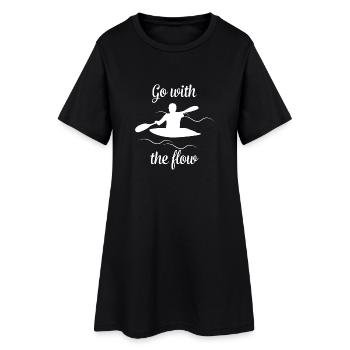 Kayak - canoë - kayak - pataugeoire - pagaie - Robe T-shirt Femme - noir - Devant