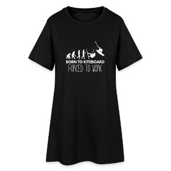 Kitesurf - Kitesurf - Kitesurf - Évolution - Robe T-shirt Femme - noir - Devant
