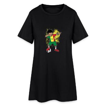 Coupe du monde de l'équipe nationale du Sénégal - Robe T-shirt Femme - noir - Devant