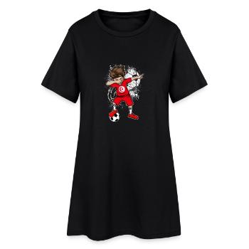 Equipe nationale de Tunisie WM Dab football - Robe T-shirt Femme - noir - Devant
