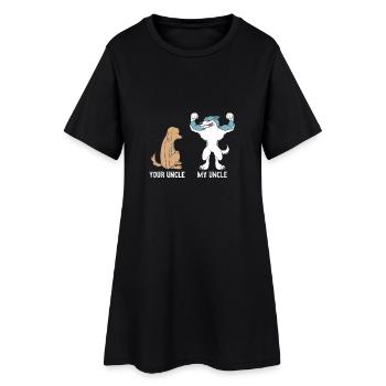 Your Uncle My Uncle Dog Wolf T-Shirt Gift - Women’s T-Shirt Dress - black - Front