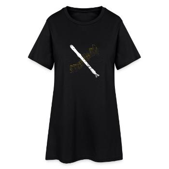 La flûte est ma vie. Cadeau de musique Flutes - Robe T-shirt Femme - noir - Devant
