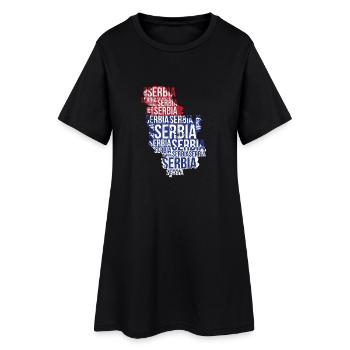 Serbie Serbie Serbie  - Robe T-shirt Femme - noir - Devant