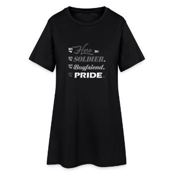Mon héros est mon copain ma chemise de fierté - Robe T-shirt Femme - noir - Devant