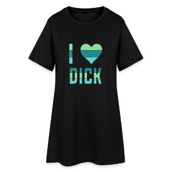 J'aime (coeur) bite - Robe T-shirt Femme - noir - Devant
