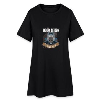 truck2 - Frauen T-Shirt-Kleid - Schwarz - Vorne
