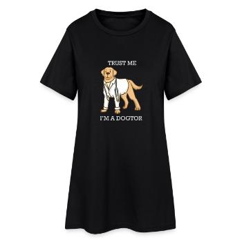 Dog - Doctor - Doctor - Trust - Gift - Women’s T-Shirt Dress - black - Front
