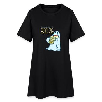 BOO - Geist - Gespenst - Bier - Party - Feiern - Frauen T-Shirt-Kleid - Schwarz - Vorne