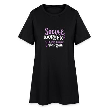 Travailleur social, travailleur social, cadeau social - Robe T-shirt Femme - noir - Devant