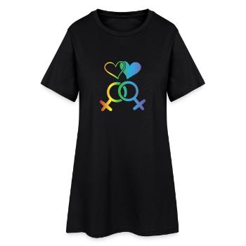 LGBT T-Shirt - Gay - Gay - Lesbian - CSD - Women’s T-Shirt Dress - black - Front