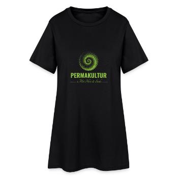 Permaculture Shirt 2.0 - Women’s T-Shirt Dress - black - Front
