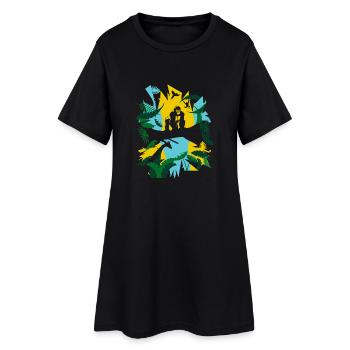 Gorille de la jungle - Robe T-shirt Femme - noir - Devant