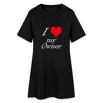 I love my Owner BDSM esclave esclave - Robe T-shirt Femme - noir - Devant