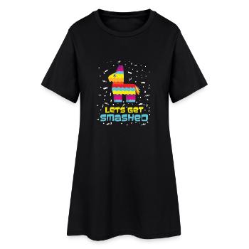 Papier mâché, Mexique, Pinata, Fête d'anniversaire, Papie - Robe T-shirt Femme - noir - Devant